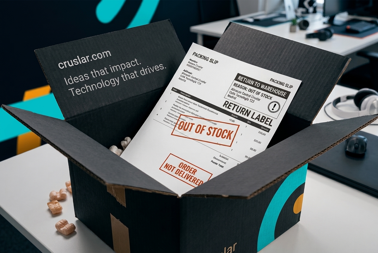 Box from an order returned due to a stock mismatch
