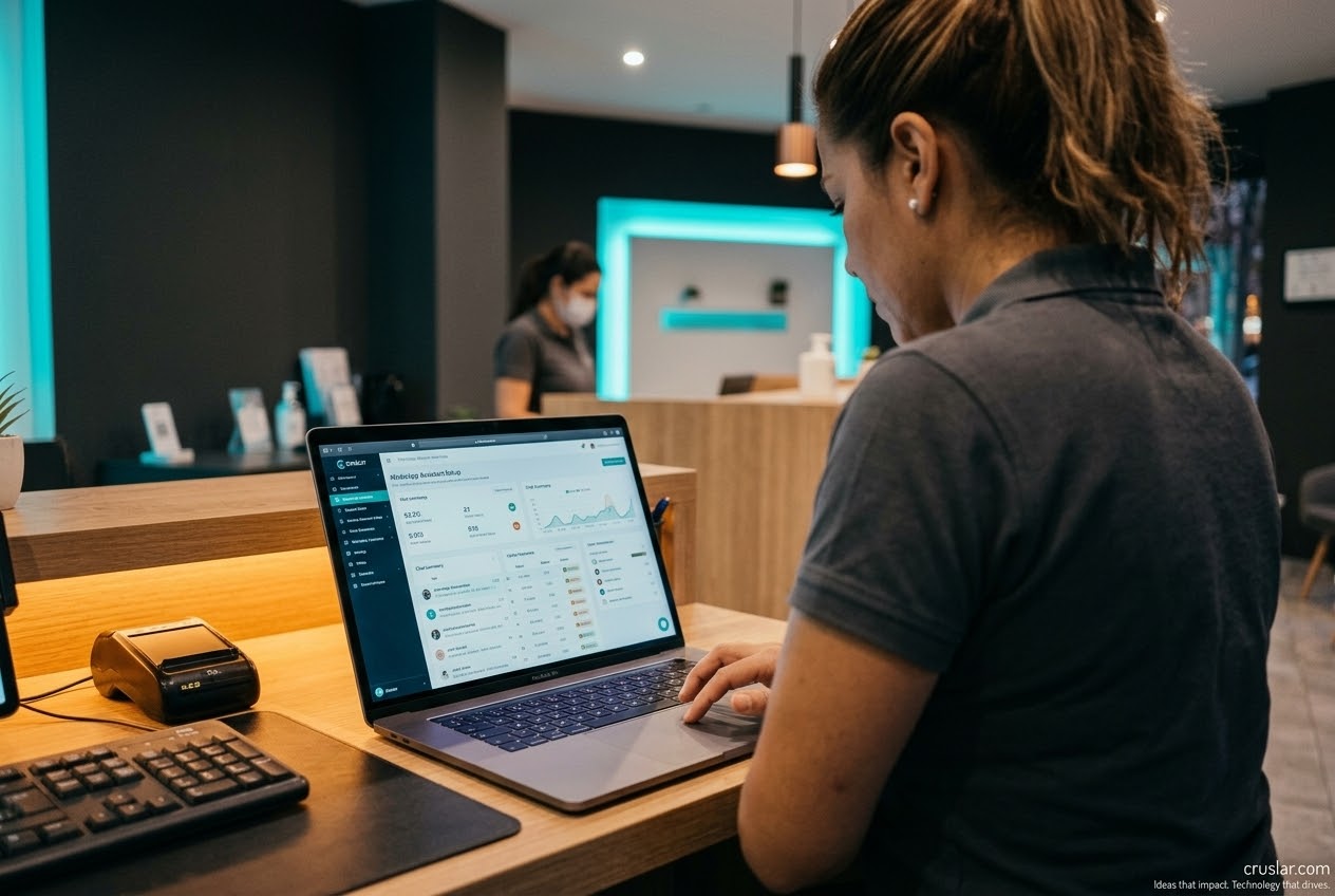 Person configuring the admin panel of an AI-powered WhatsApp assistant